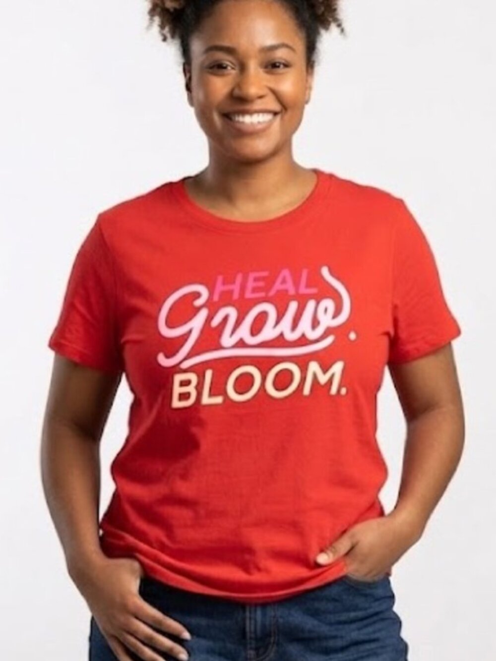 Legendary Rootz Heal Grow Bloom Graphic Tee Self Love Shirt Women's Size XS NWT